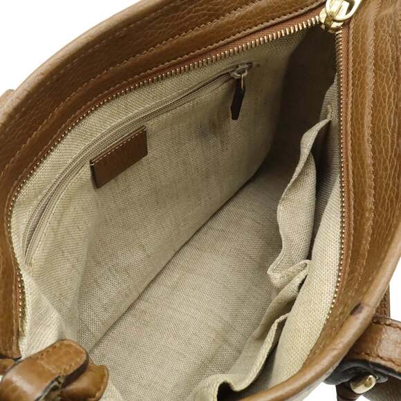 GUCCI Brown Leather Shoulder Bag - Picture 7 of 9